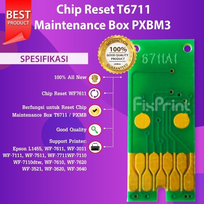 Chip Reset T6711 Kotak Pembuangan Maintenance Box Wf 7611 Best