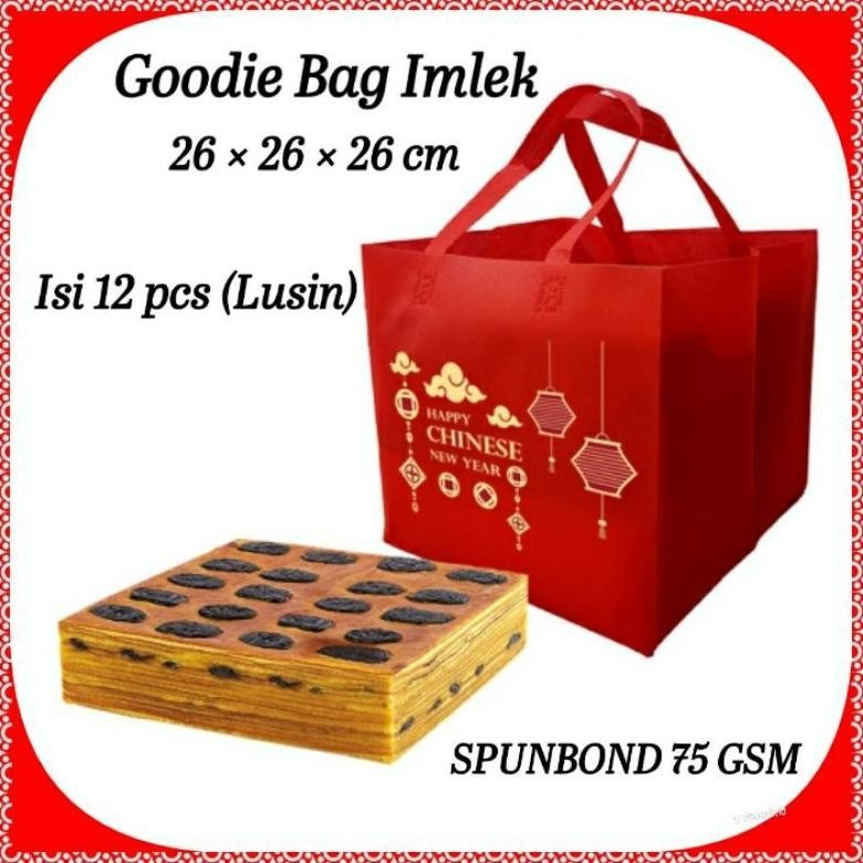 

TRY GOODIE BAG IMLEK CHINESE NEW YEAR/GOODIE BAG KUE LAPIS/SPUNBOND BUKAN PAPERBAG TERLARIS