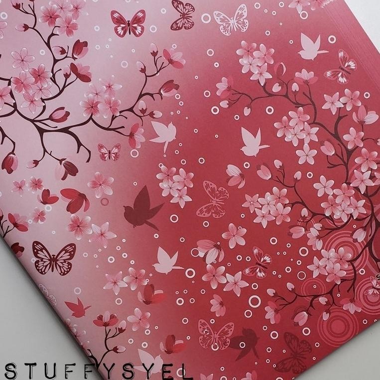 

TRY Kertas Kado Imlek Aksesoris Sincia Bunga Merah Sakura kertas kado sansan wawa TERLARIS