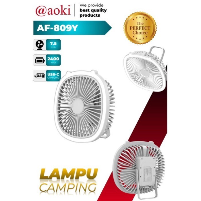 Kipas Emergency + Lampu AF-890 Plus AOKI