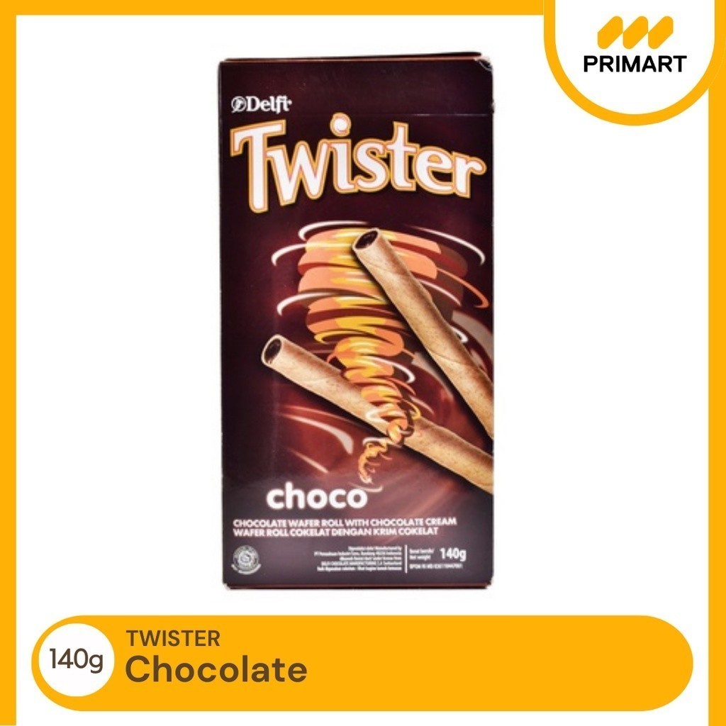 

Delfi Twister Choco Wafer Cokelat 140g