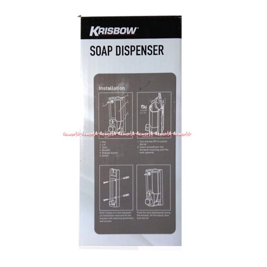 Krisbow Soap Dispenser 380ml Tempat Sabun Mandi Sabun Cuci Tangan Shampoo Cair Di Toilet Kamar Mandi