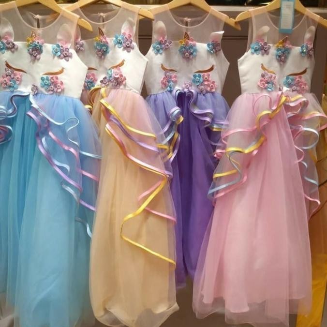 Gaun Pesta Anak Perempuan / Dress Tutu Unicorn / Baju Ultah Party