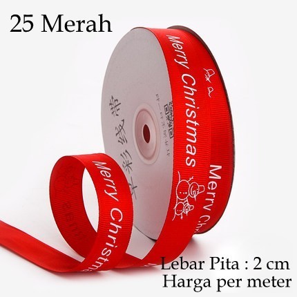 

Christmas Ribbon 25 / Pita Kado Natal (METER)