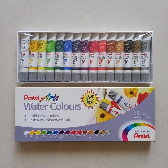 

cat air / water color Pentel 15 warna / WFRS-15 / 1 tube @ 5ml