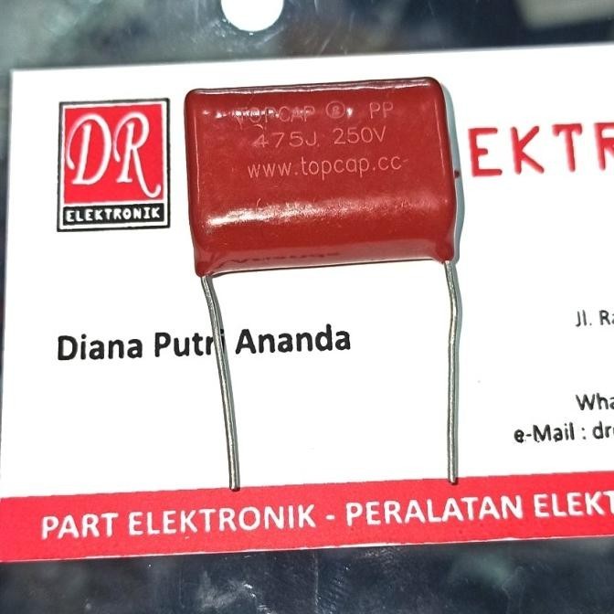 MILAR Bagus Las Berat 475K 475 4,7uf 250v 250 Kapasitor Capasitor dre3 Ayo Order