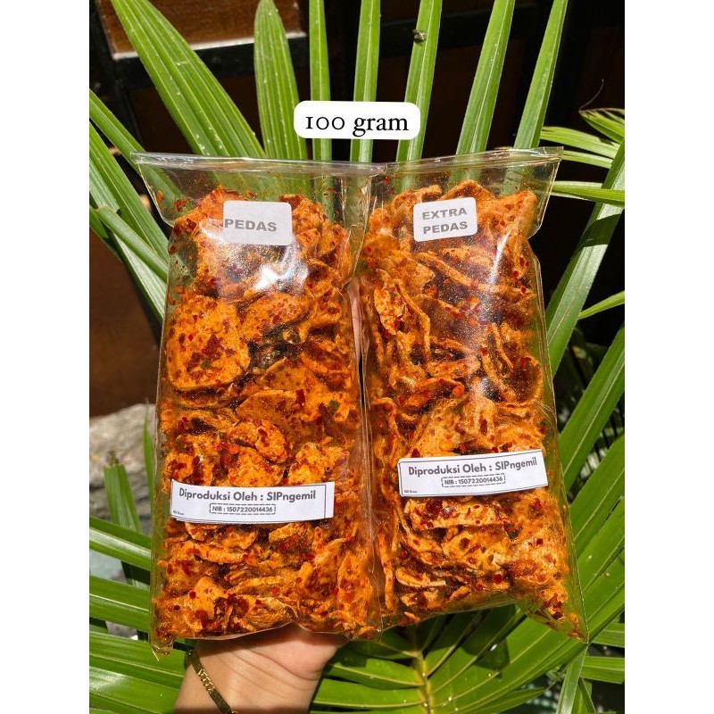 

Basreng SIPngemil isi 100gr Extra Pedas Daun Jeruk Full Bumbu