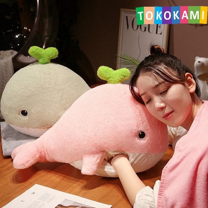 Balmut Unik dan Lucu Bantal Selimut Bonmut Boneka Paus Whale 3 in 1