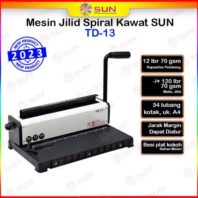 

BEBAS ONGKIR - Mesin Jilid Spiral Kawat A4 TD-13
