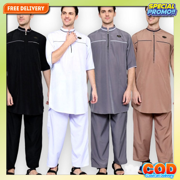 Pakaian Hari Raya Cowok Keren Bestseller Turki Lengan Tangan Setelam Koko Dan Celana Dewasa Koko Lak