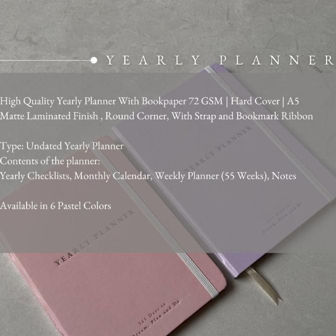 

hap Yearly Planner 2024 One Year Planner Hard Cover by peulanopapers
