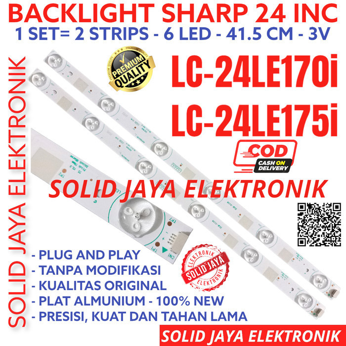 backlight tv led sharp 24 inc lc 24le175i 24le1751 24le175 lampu bl 6k f45a