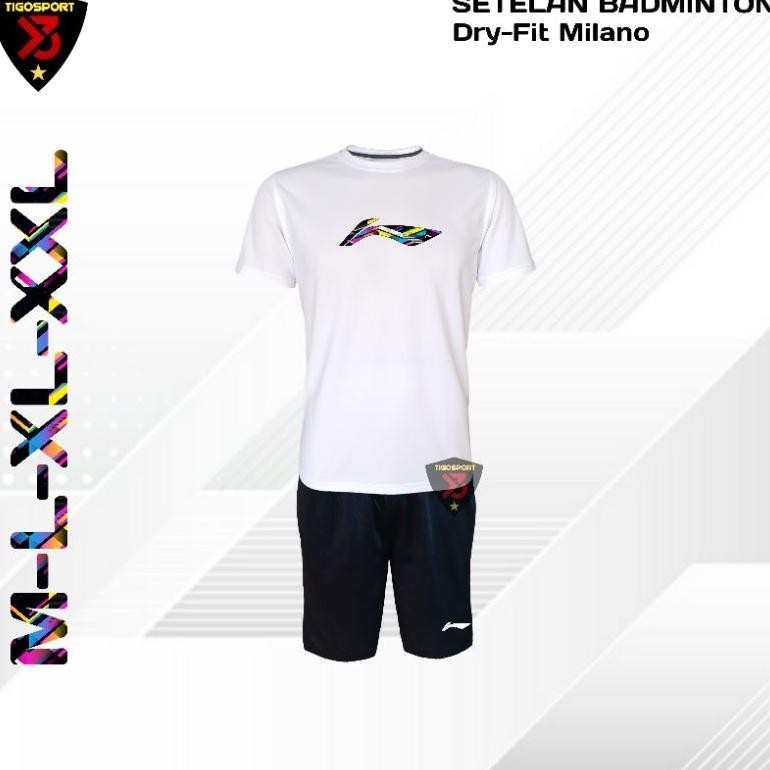 Setelan Kaos Badminton Premium Lining Imortal/ Badminton/Baju Badminton