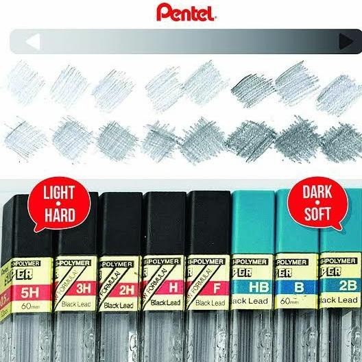 

Update - PENTEL SUPER HI POLYMER LEAD ISI PENSIL 03 05 07 09 HB B 2B 3B 4B ,.