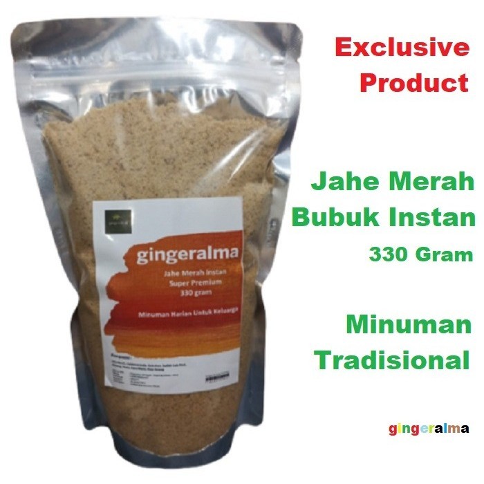

JAHE MERAH BUBUK INSTAN 330 GRAM MINUMAN TRADISIONAL GINGERALMA