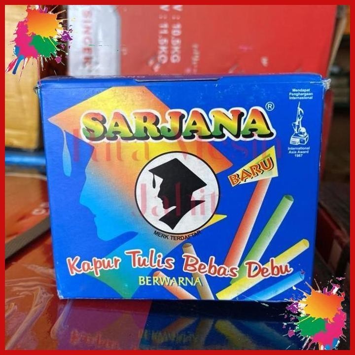 

1 kotak kapur tulis sarjana berwarna isi 50 batang [rtc]
