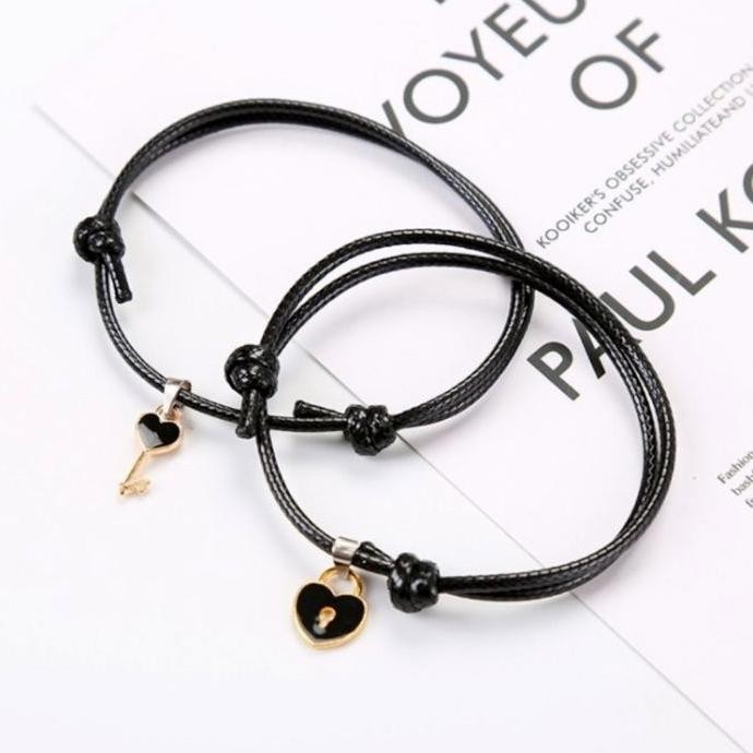 [KHARISMA] GELANG COUPLE KUNCI HATI | Gelang Pasangan