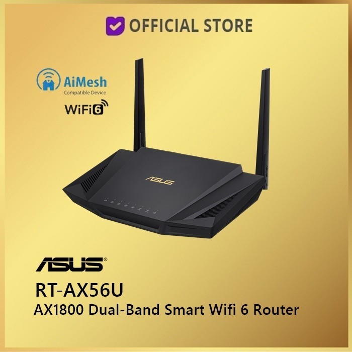 Asus RT-AX56U WiFi 6 Dual-Band Router AX1800 With AiMesh RTAX56U