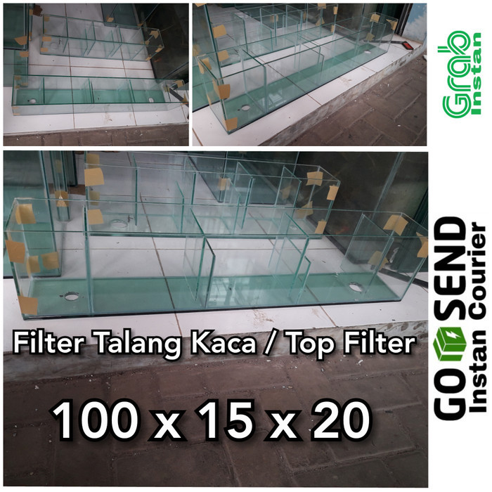 Populer Filter Talang Kaca Aquarium / Top Filter 100x15x20