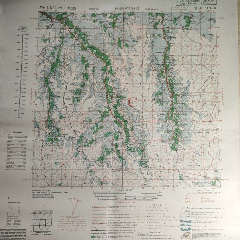 Peta Tua Wilayah Purwosari 1940s