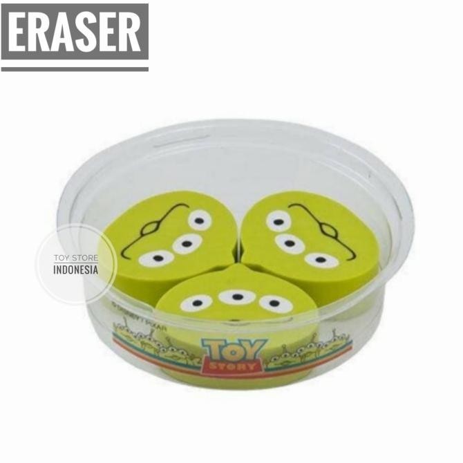 

Original Tokyo Disney Resorts Alien Mochi Erasers And Bowl Penghapus