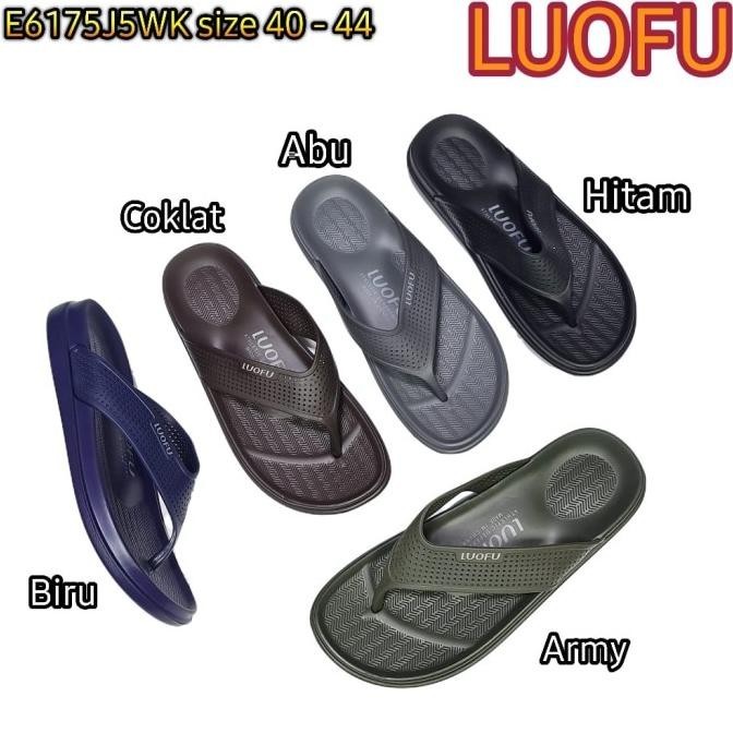 E6175J5WK LUOFU ORIGINAL Sandal jepit cowok sendal pria karet import