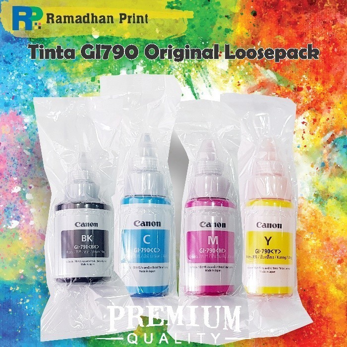 TERMURAH - Tinta Canon Original GI790 790 Printer G1010 G2010 G3010 1 Set CMYK