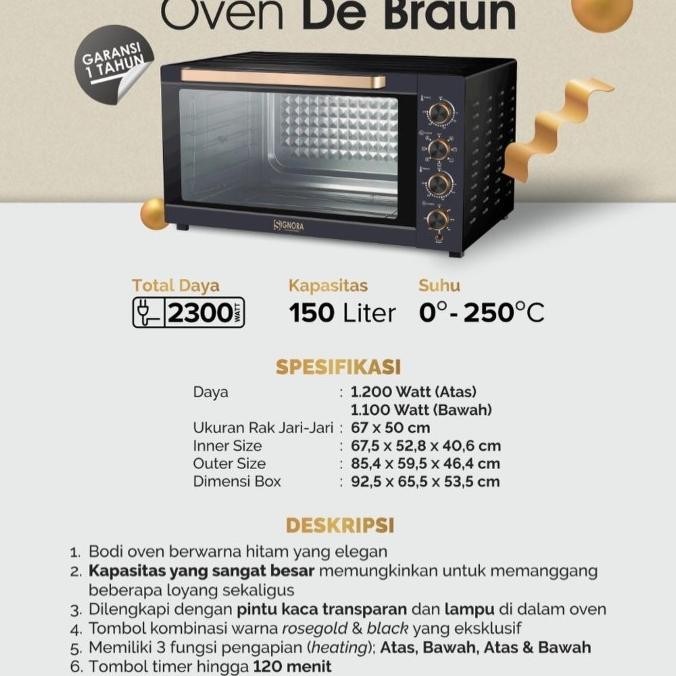 Oven Signora De Braun Berkualitas