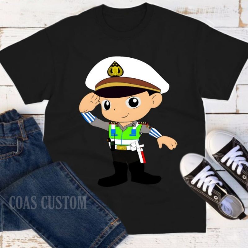 Kaos anak karakter polisi