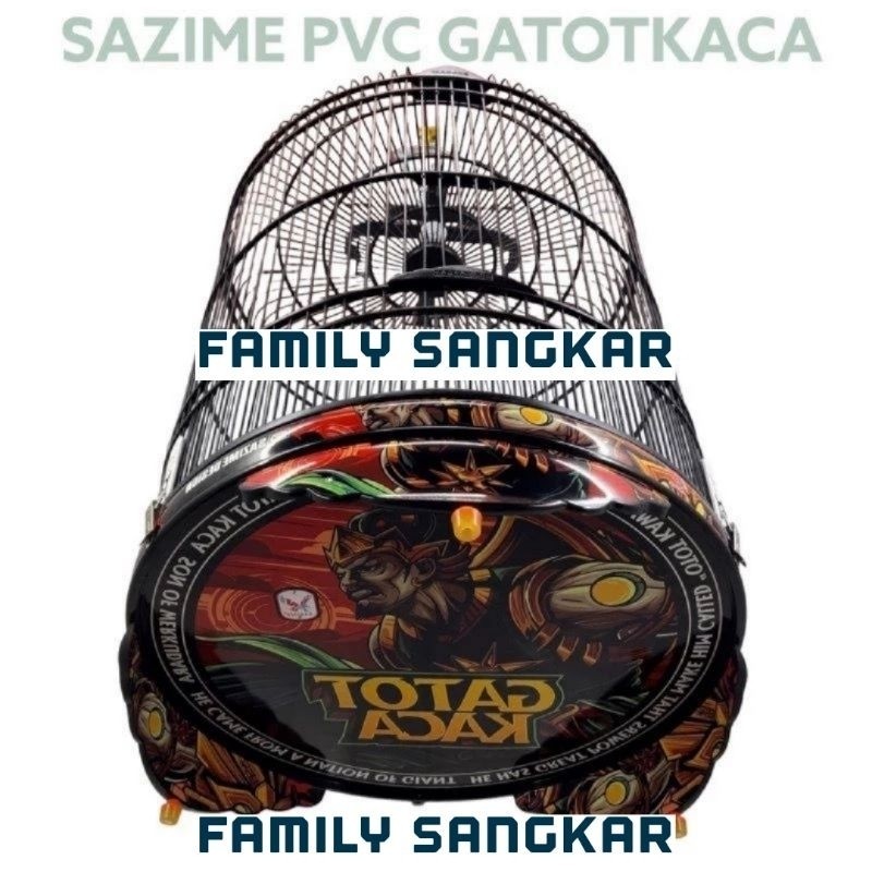 PROMO KANDANG SANGKAR KANDANG MURAI PVC DECAL SAZIME GATOTKACA - FAMILY SANGKAR