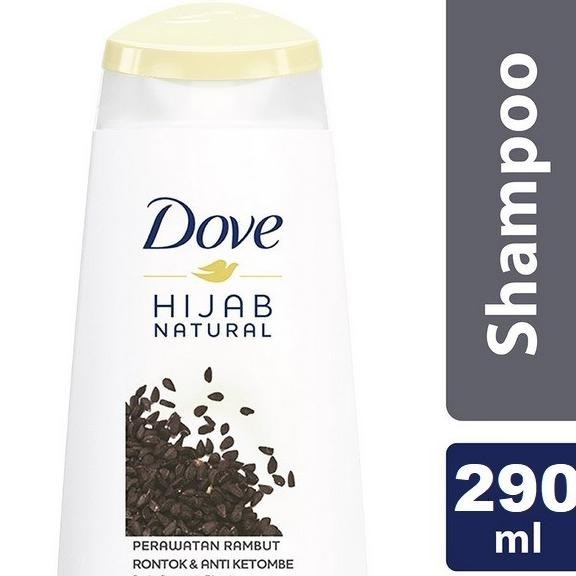 Kekinian - Dove Hijab Natural Shampo Anti ketombe & Rambut Rontok - 290ml ,.