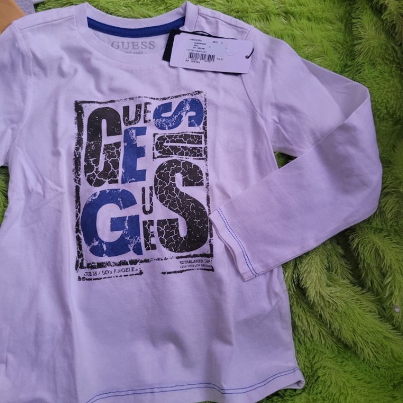 kaos lengan panjang anak laki-laki guess original store  n1bi09i3z11