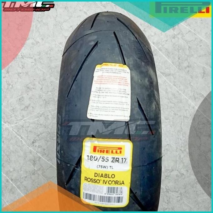 Ban Pirelli Diablo Rosso 4 Corsa 180/55-17 CBR600 R6 ZX6 Z900 MT09 16n
