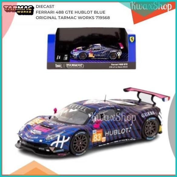 Diecast Ferrari 488 GTE Hublot Blue Original Tarmac Works 719568 16nov