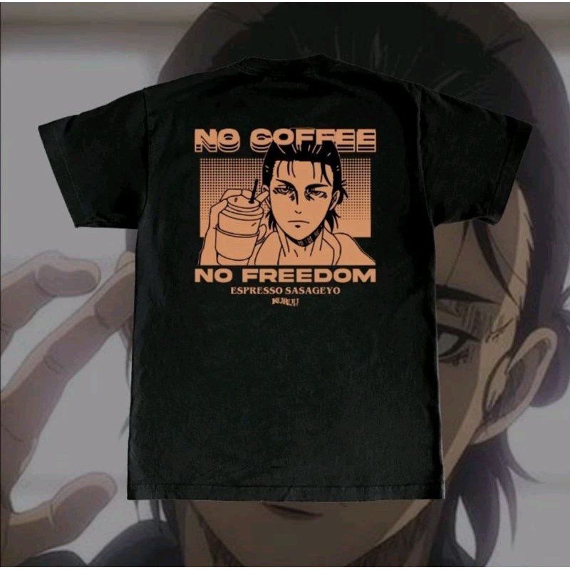 Baju Kaos Anime - Kuruu Eren Coffee Sasageyo Tee