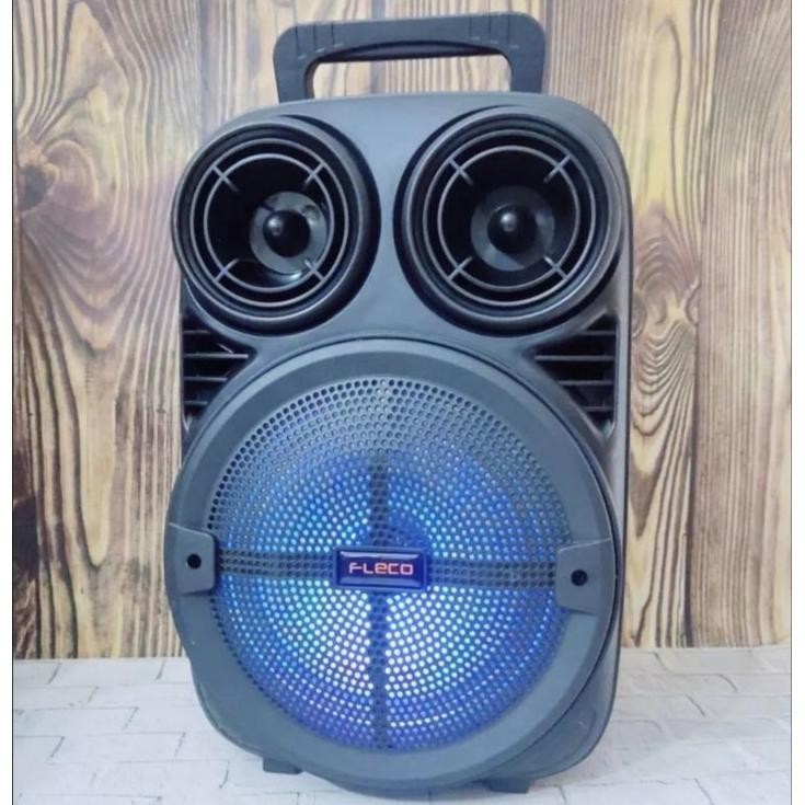 Terbaik Speaker Bluetooth Karaoke Free Mic 6,5Inch Fleco F3381/ Salon Aktif Portable Radio Fm Mp3 Su