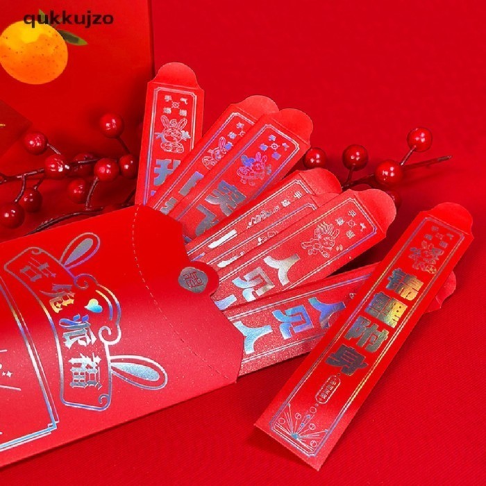 

Diskon Qukkujzo 15Pcs Kantong Merah Imlek Kreatif Kantong Uang Amplop