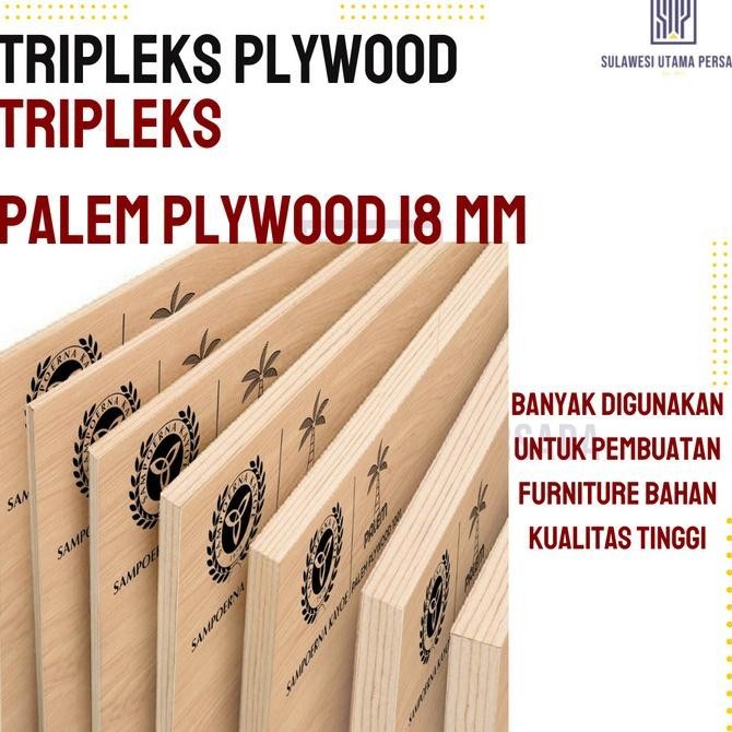 +++++] Triplek 18MM Palem Multiplek Kualitas Tinggi Bahan Kayu Berkualitas