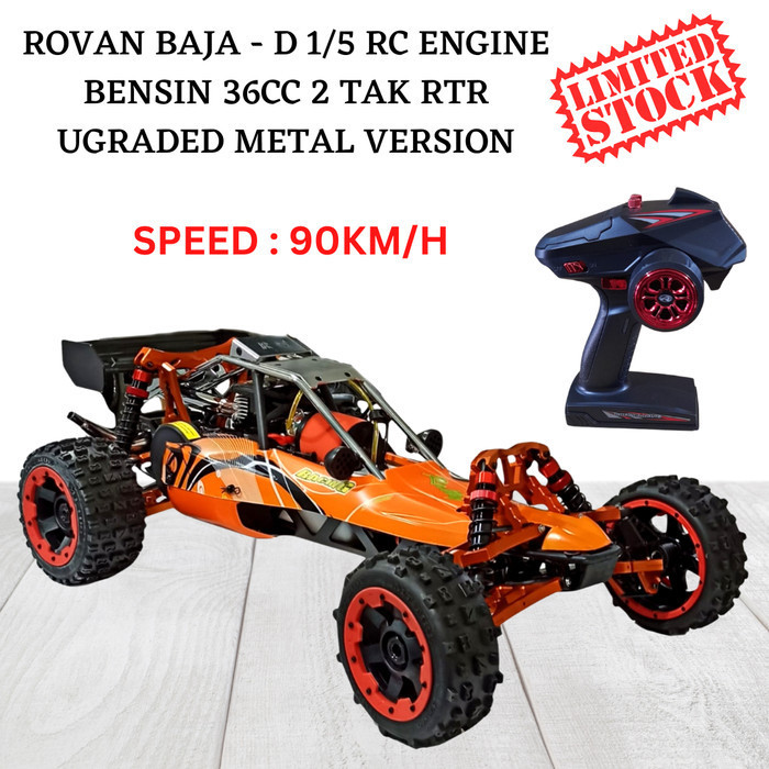 RC Rovan Baja 1/5 90km/h 36CC 2TAK / RC Mobil Bensin Engine Buggy