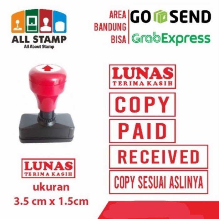 

BRG BARU stempel lunas paid copy otomatis tinta