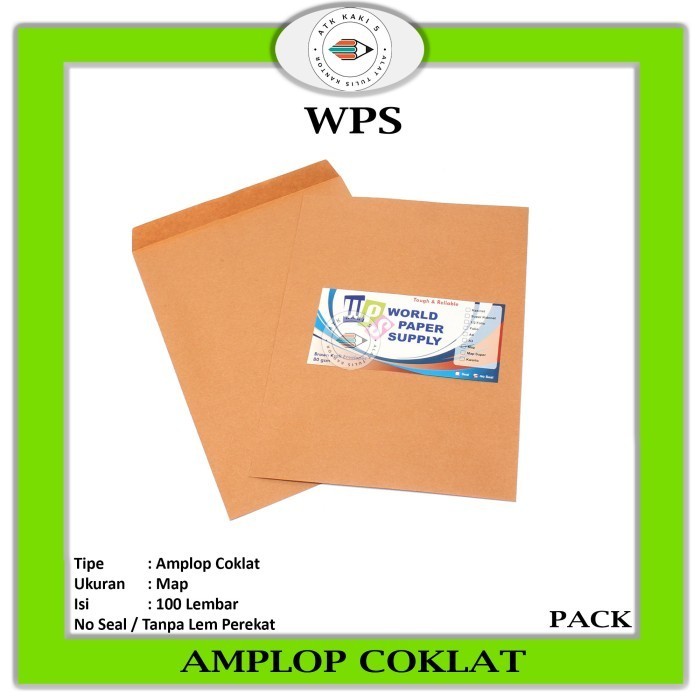 

SALE KHUSUS GOSEND!!! Amplop Coklat Ukuran Map WPS ( 27,5 x 37,5 cm )