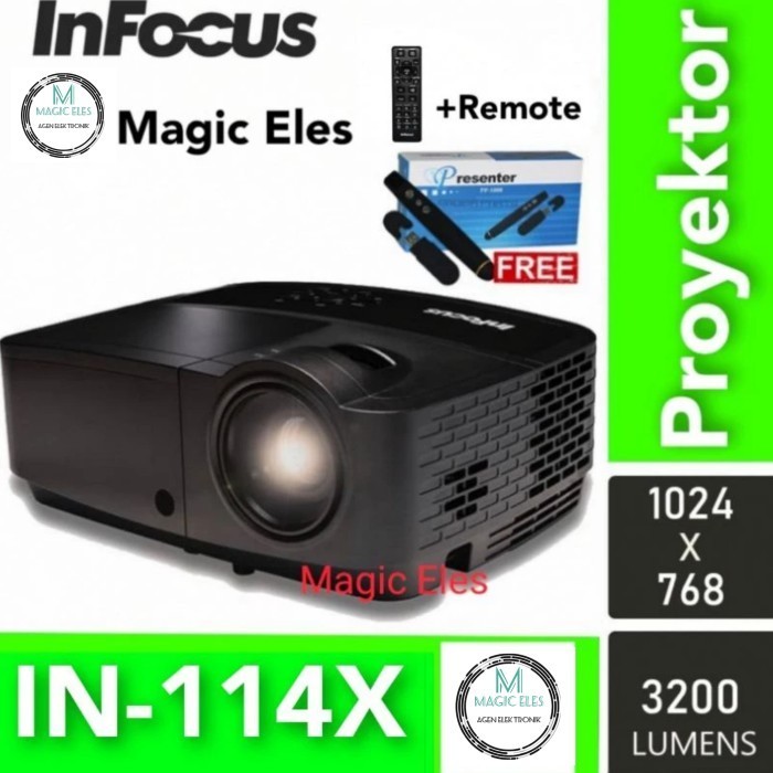 BEBAS ONGKIR - Proyektor infocus IN114X Lumens 3200 Projector IN114X Lengkap
