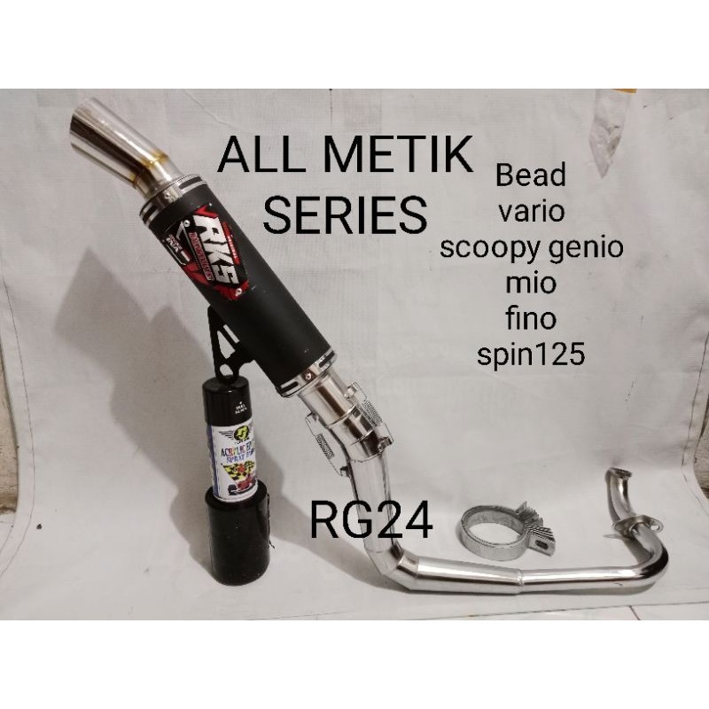 Knalpot racing SAMLONG RKS LEHERAN ATAS untuk motor beat karbu beat fi beat delux vario 125 old vari