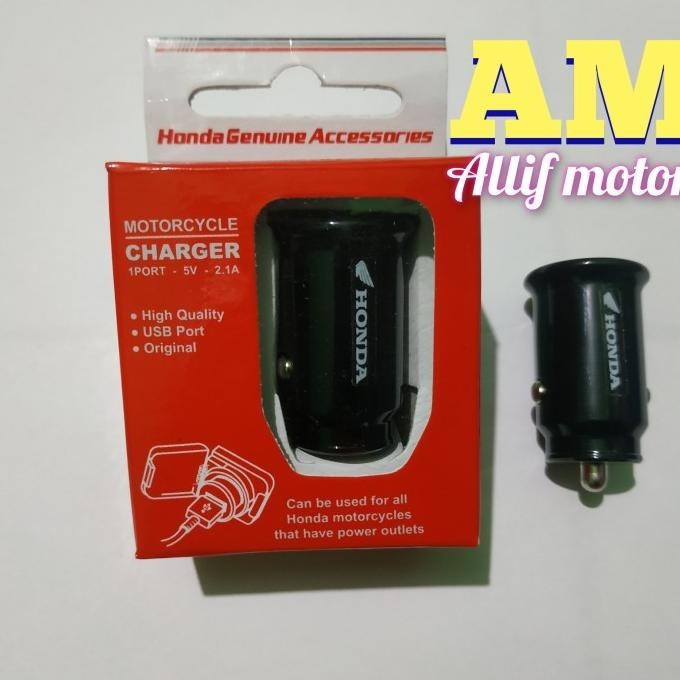 New USB Charger HP Motor Honda PCX ADV BEAT DELUXE SCOOPY GENIO Asli AHM 