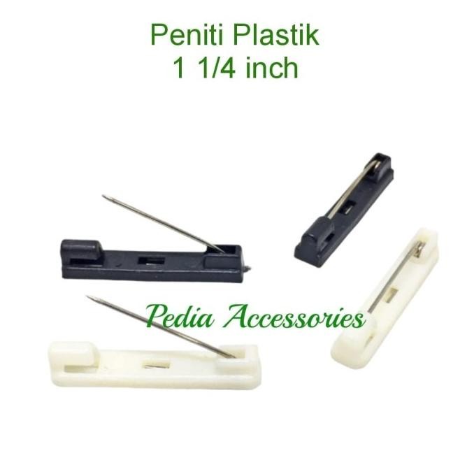 Best - Peniti Bross Plastik 1 1/4inch Hitam & Putih (3cm) Isi 1Gross(144) ,.
