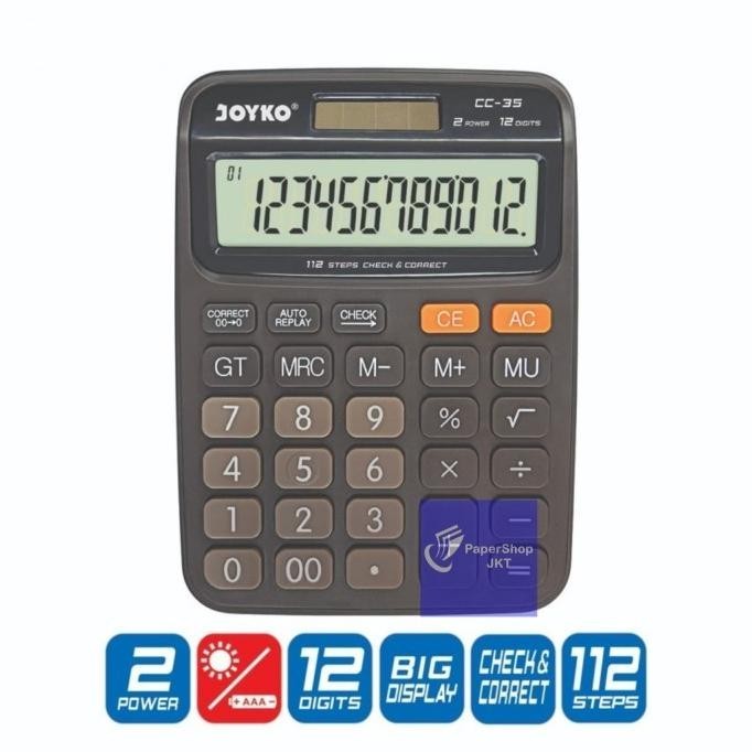 

Terjangkau - JOYKO - Calculator CC 35 - Kalkulator 12 Digits ..