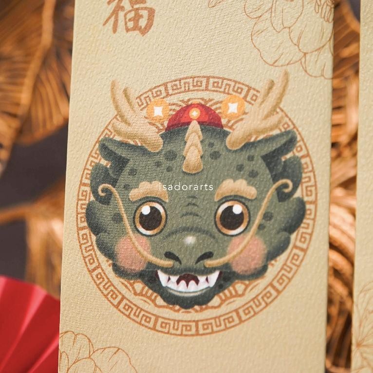 

Big Sale 10Pcs Angpao Imlek 2024 Naga Dragon / Hong Bao / Angpau / Amplop Uang - Long Big Sale