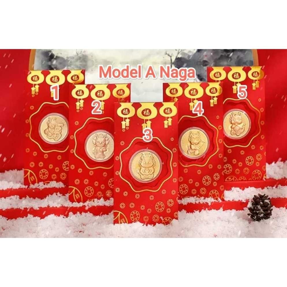 

Big Sale Angpao Imlek Angpau Koin Emas Naga Dragon Gold Coin Tahun 2024 Premium Promo