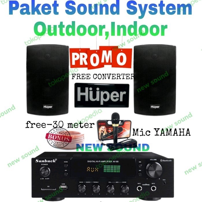 PAKET SOUND AUDIO CAFE DAN RESTO PAKET HUPER 6 INCH BISA KARAOKE