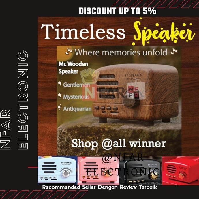 Speaker Bluetooth Retro VINTAGE Classic Speaker Klasik Model Radio